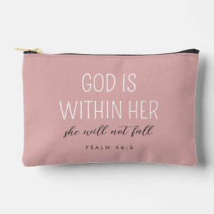 Pochette À Accessoires La Bible Verse Psaume 46:5 Dieu est en elle