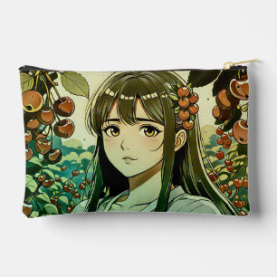 Pochette À Accessoires La fille aux fruits à la cerise - Illustration mod