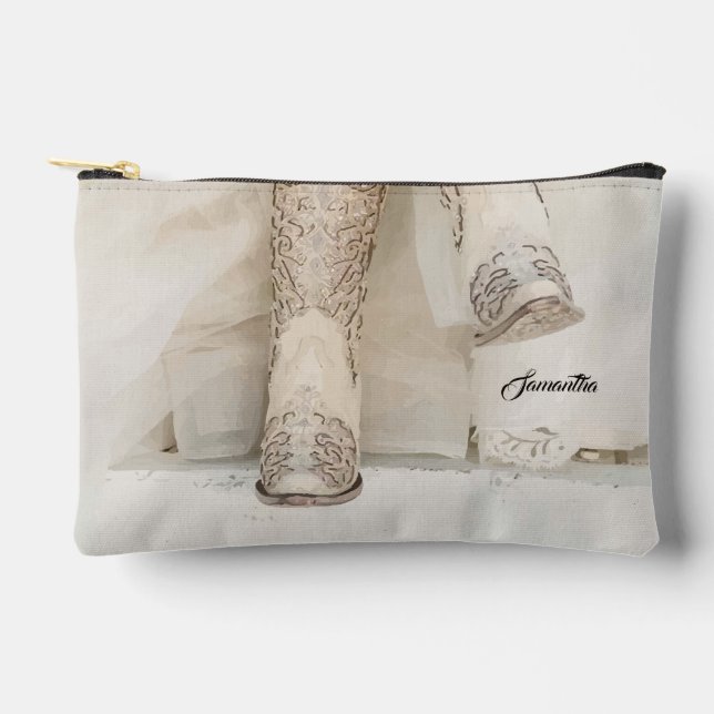 Pochette À Accessoires La mariée du Texas en bottes à paillettes (Recto)