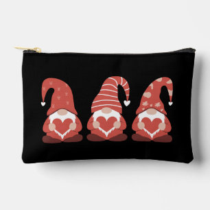 Pochette À Accessoires La Saint-Valentin Trois Adorables Gnomes Tenant un