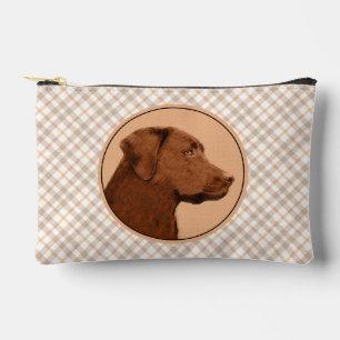 Pochette À Accessoires Labrador Retriever Peinture Chocolat Lab Chien Art