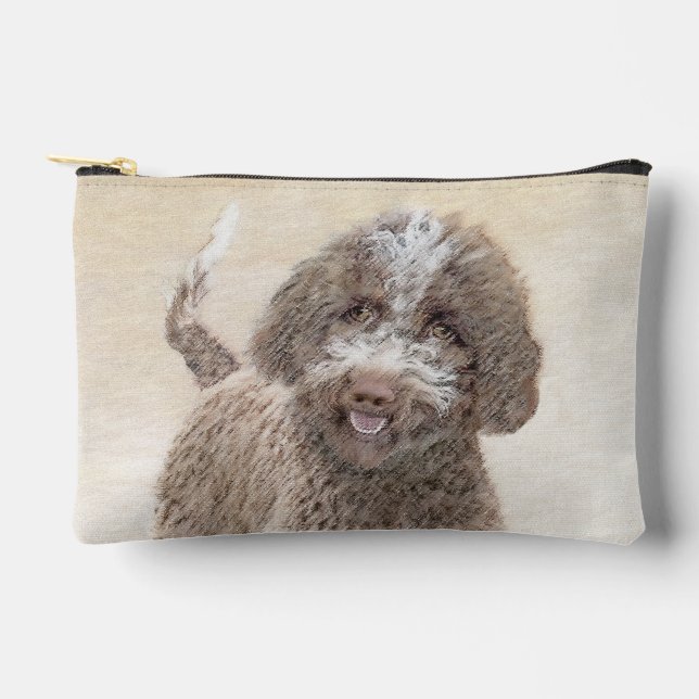 Pochette À Accessoires Lagotto Romagnolo Peinture Cute Original Chien Art (Recto)