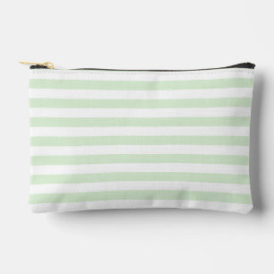 Pochette À Accessoires Lait Jade vert moyen rayé