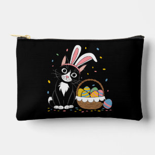 Pochette À Accessoires Lapin de Pâques Chat Noir Smoking Oreilles de Lapi