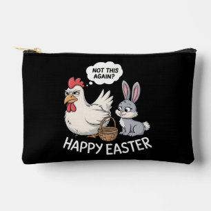 Pochette À Accessoires Lapin de Pâques Joyeux Poulet Lapin Pas Encore Ça