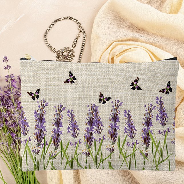 Pochette À Accessoires Lavande et papillons (Créateur téléchargé)