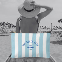 Le Beach Club Crest Blue Cabana Stripe