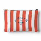 Le Beach Club Crest Orange Red Cabana Stripe