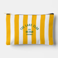 Le Lake Club Crest Yellow Nautical Stripe
