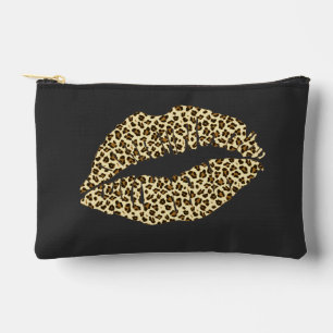 Pochette À Accessoires Leopard Kiss - Noir
