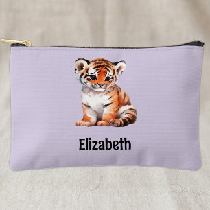 Pochette À Accessoires Les enfants adorent donner un nom au tigre violet 