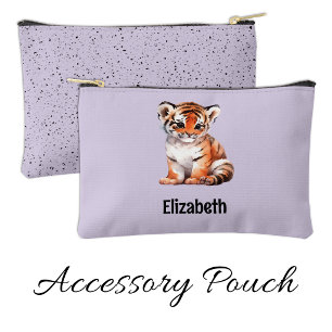 Pochette À Accessoires Les enfants adorent donner un nom au tigre violet 
