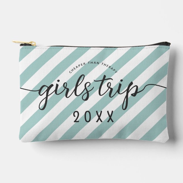 Pochette À Accessoires Les Filles Personnalisées Voyagent Moins Cher Que  (Recto)