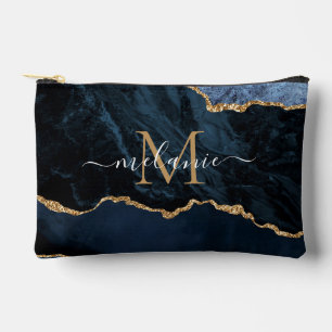 Pochette À Accessoires Lettre personnalisée Parties scintillant or bleu m