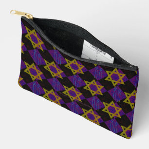 Pochette À Accessoires L'image à thème Hanukkah de SlipperyJoe's jaune do