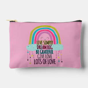Pochette À Accessoires Live Simply Dream Big Be Grateful Give Love