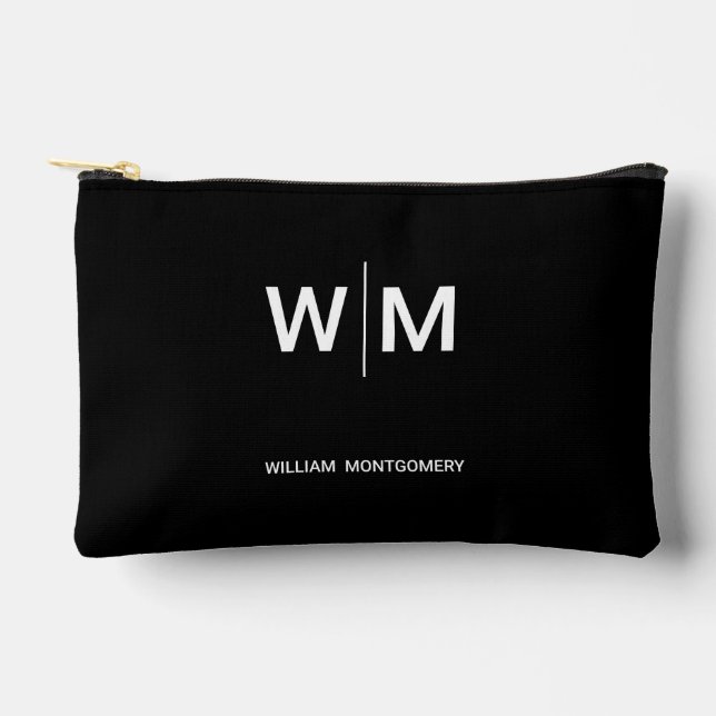 Pochette À Accessoires Logo de marque noire | Entreprise (Recto)