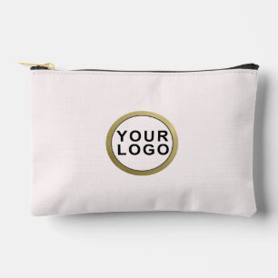 Pochette À Accessoires Logo d'entreprise Simple Élégant Moderne Rose