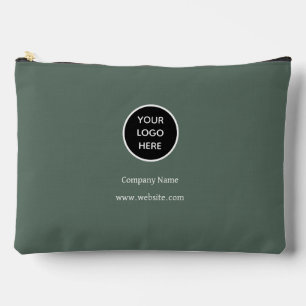 Pochette À Accessoires Logo personnalisé Entreprise Sage Green Entreprise