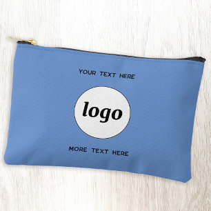 Pochette À Accessoires Logo Texte Professionnel Promotion Marque Bleue