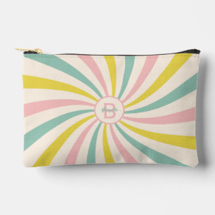 Pochette À Accessoires 'Lollypop Vibes', tourbillon pastel rétro Imprimé