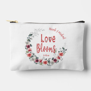 Pochette À Accessoires Love Blooms Personnalisée Mariée Groom Mariage Dat