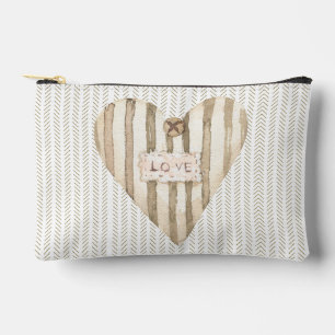 Pochette À Accessoires Love Classic shabby chic Heart Lines and strips