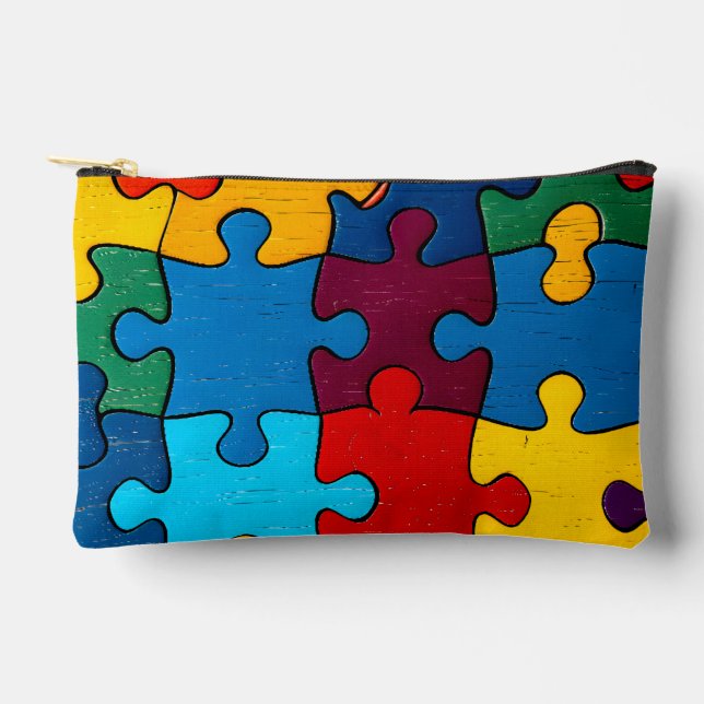 Pochette À Accessoires Love Heart Puzzle Sensibilisation sur l'autisme d' (Recto)