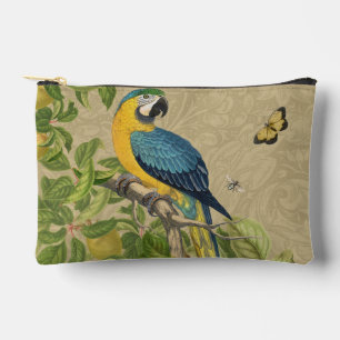 Pochette À Accessoires Macaw Blue Jaune Tropical Jungle Antique