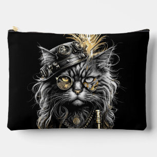 Pochette À Accessoires Magnifique chat Steampunk 
