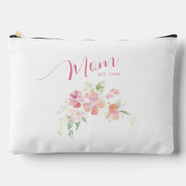 Pochette À Accessoires Maman Etablie Rose Push Aquarelle Florale