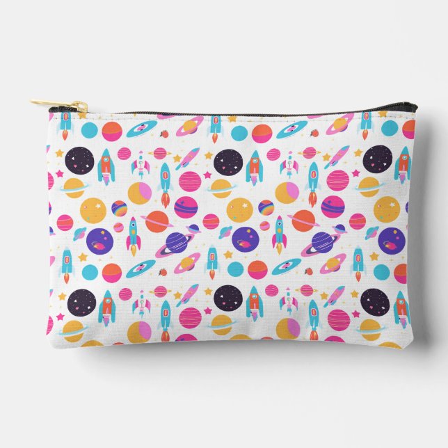 Pochette À Accessoires Maquillage Motif spatial généré par IA (Recto)