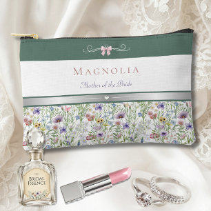 Pochette À Accessoires Mariage Champêtre Fleurs Sauvages Mère de la Marié