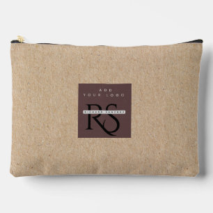 Pochette À Accessoires Marque personnalisée Texture en bois naturel Moder