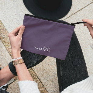 Pochette À Accessoires Mauve moderne Purple minimal Neutre Maid of Honor