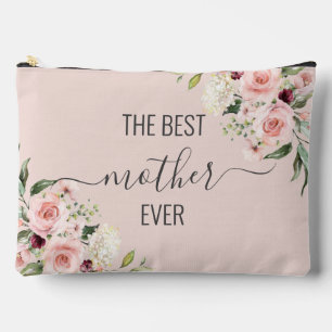 Pochette À Accessoires Meilleure mère jamais fleurie