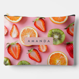 Pochette À Accessoires Mélange de fruits d'été vibrant personnalisé