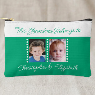 Pochette À Accessoires Mémé appartient à ajouter des noms à la photo vert