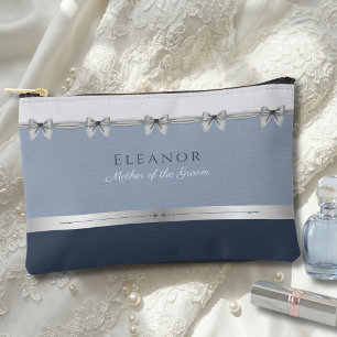 Pochette À Accessoires Mère du marié de luxe Cadeau bleu ardoise