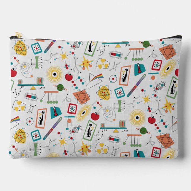 Pochette À Accessoires Mi-siècle moderne de l'âge atomique STEM Physique  (Recto)