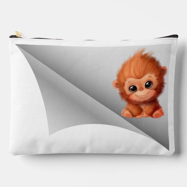 Pochette À Accessoires mignon singe sous le patch (Recto)