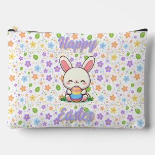 Pochette À Accessoires Mignonne lapin de printemps/Pâques avec oeuf
