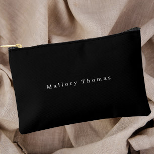 Pochette À Accessoires Minimaliste moderne noir et blanc