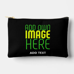 POCHETTE À ACCESSOIRES MODÈLE DE TEXTE D'IMAGE NOIRE SIMPLE ET MODERNE