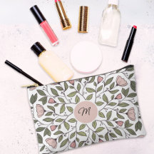 Modèle floral délicat Monogramme personnalisé