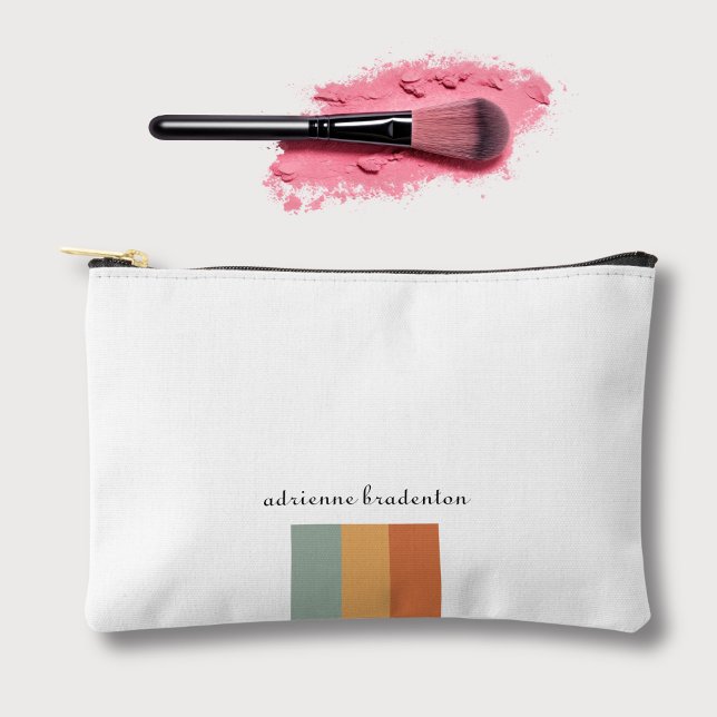 Pochette À Accessoires Moderne esthétique Petit bloc de couleur rétro (Créateur téléchargé)