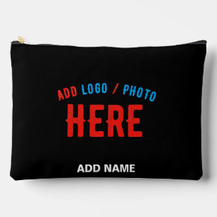 POCHETTE À ACCESSOIRES MODERNE ET MODERNE PERSONNALISABLE NOIR VÉRIFIÉ