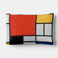 Mondrial Composition Rouge Jaune Bleu Noir