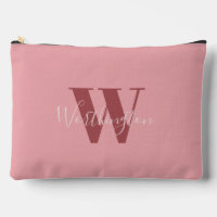 Monogramme de fille et nom rose roux