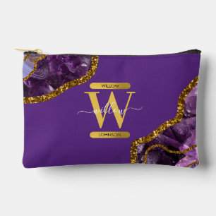Pochette À Accessoires Monogramme de Parties scintillant de la géode d'âg